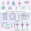20Pcs 10 Style 304 & 201 Stainless Steel Pendants STAS-SC0004-72-2