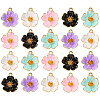 25Pcs 5 Colors Alloy Enamel Pendants ENAM-CJ0003-60-1