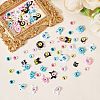 126Pcs 28 Styles Spray Printed Alloy Cabochons MRMJ-AR0001-25-4