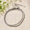 304 Stainless Steel Multi-strand Bracelets BJEW-Q051-03P-1