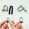 Adjustable 304 Stainless Steel Screw Pin Shackle STAS-L254-004P-3