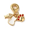 Rack Plating Brass Micro Pave Clear Cubic Zirconia KK-K345-04G-1