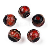 Handmade Gold Sand Lampwork Beads LAMP-T019-14mm-03-1
