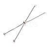 201 Stainless Steel Box Chain Slider Bracelet Making STAS-N120-01P-2