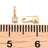 Brass Micro Pave Cubic Zirconia Charms KK-H538-19A-G-3