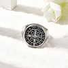 304 Stainless Steel Enamel Wide Band Finger Rings for Men RJEW-P163-01P-2
