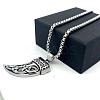 304 Stainless Steel Punk Tiger Tooth Shaped Pendant Necklaces for Men Women DC8418-4