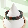 Natural Indian Agate Beaded Stretch Bracelets for Unisex G-K303-02B-2