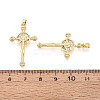 Religion Brass Micro Pave Cubic Zirconia Pendants KK-T073-47G-3