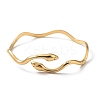 Ion Plating(IP) 304 Stainless Steel Cuff Bangles for Women BJEW-Z078-09G-2