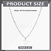 1Pc Brass Chain & 304 Stainless Steel Letter Pendant Necklaces NJEW-LP0001-35V-P-2