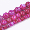 Natural Crackle Agate Beads Strands G-T119-01A-04-2