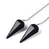 Natural Obsidian Dowsing Pendulum Pendants AJEW-N005-01G-2