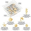 36Pcs 12 Styles Ocean 304 Stainless Steel Pendants STAS-FS0001-95-4