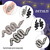 2Pcs 2 Colors Snake Shape Appliques DIY-WR0002-52-4