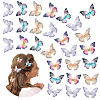 4Bags 4 Colors Cloth Butterfly Alligator Hair Clip FIND-CP0002-48-1