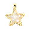 Rack Plating Brass & Epoxy Resin Pendants X-KK-C059-08A-G-1