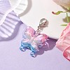 Acrylic Butterfly Pendant Decorations HJEW-JM01594-03-3