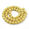 Synthetic Lava Rock Beads Strands G-S277-8mm-18-2