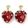 Alloy Enamel With Rhinestone Pendants PALLOY-S032-02B-1