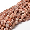 Natural Sunstone Nuggets Beads Strands G-J336-05-1