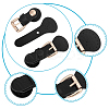 6 Sets 3 Colors PU Leather Sew on Purse Locks DIY-WR0003-63-3