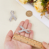 2Pcs Awareness Ribbon Alloy Rhinestone Brooches for for Backpack Clothes JEWB-FH0002-19P-3