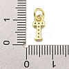 Initial Letter Brass with Cubic Zirconia Charms KK-Q814-26T-G-3