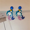 Cute Cartoon Acrylic Dangle Stud Earrings FS-WGDF618-01-1