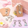 Pearlized Glass Pearl & Alloy Pendant Decorations HJEW-CJ00071-6