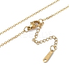 Ion Plating(IP) Initial Letter 304 Stainless Steel Pendant Necklaces NJEW-M199-01G-J-4