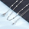 1MM Brass Cable Chain Necklace for Women Men KK-P302-02P-3