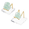 2Pcs 2 Style  Brass Crystal Mineral Display Easels ODIS-FG0001-46-1
