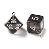 7 Styles Transparent Resin Polyhedral Dice Pendants Set RESI-A029-01E-2