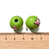 Valentine's Day Element Printed Wood Beads WOOD-R002-01-20-3