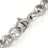304 Stainless Steel Curb Chain/Twisted Chain Bracelets STAS-A028-B143P-2