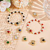 10Pcs 5 Colors Rack Plating Brass Micro Pave Clear Cubic Zirconia Connector Charms KK-BBC0018-18-3