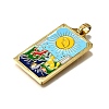 Tarot 304 Stainless Steel Enamel Pendants STAS-M119-07J-G-3