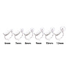 Cat Shape Brass Shell Cuff Ring Settings KK-T076-65P-4