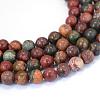 Natural Picasso Stone/Picasso Jasper Beads Strands G-E334-10mm-10-1