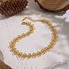 304 Stainless Steel Butterfly Link Chain Necklaces for Women NJEW-B152-02-1