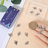 16Pcs 201 Stainless Steel Snap Clasps STAS-SC0006-97-3