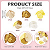 20Pcs 5 Style Silk Artificial Rose Flower Pendant PALLOY-TA00175-5