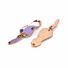 Eco-Friendly Alloy Enamel Pendants ENAM-T011-84B-NR-3