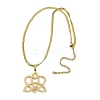 201 Stainless Steel Trinity Heart Wish Knot Pendant Box Chain Necklaces LS-NJEW-M010-01G-2