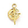 Ion Plating(IP) 304 Stainless Steel Pendant Rhinestone Settings STAS-C003-01G-2