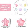 240Pcs 6 Colors Transparent Spray Painted Glass Beads GLAA-FH0001-28-4