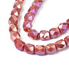 Electroplate Glass Beads Strands EGLA-N002-13-A16-3