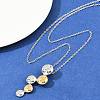304 Stainless Steel Crystal Rhinestone Grape Pendant Necklaces for Women NJEW-K290-01GP-3