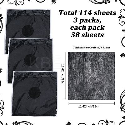 114Pcs Square Cotton Flower Bouquet Wrapping Paper Decoration AJEW-SP0004-30B-1